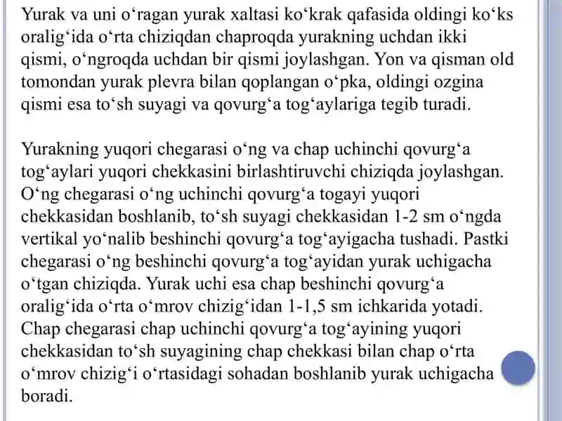 Yurak sistemasi ,qon bilan taminlanishi, qon aylanish doiralari yoshga qarab oʻzgarishi 4