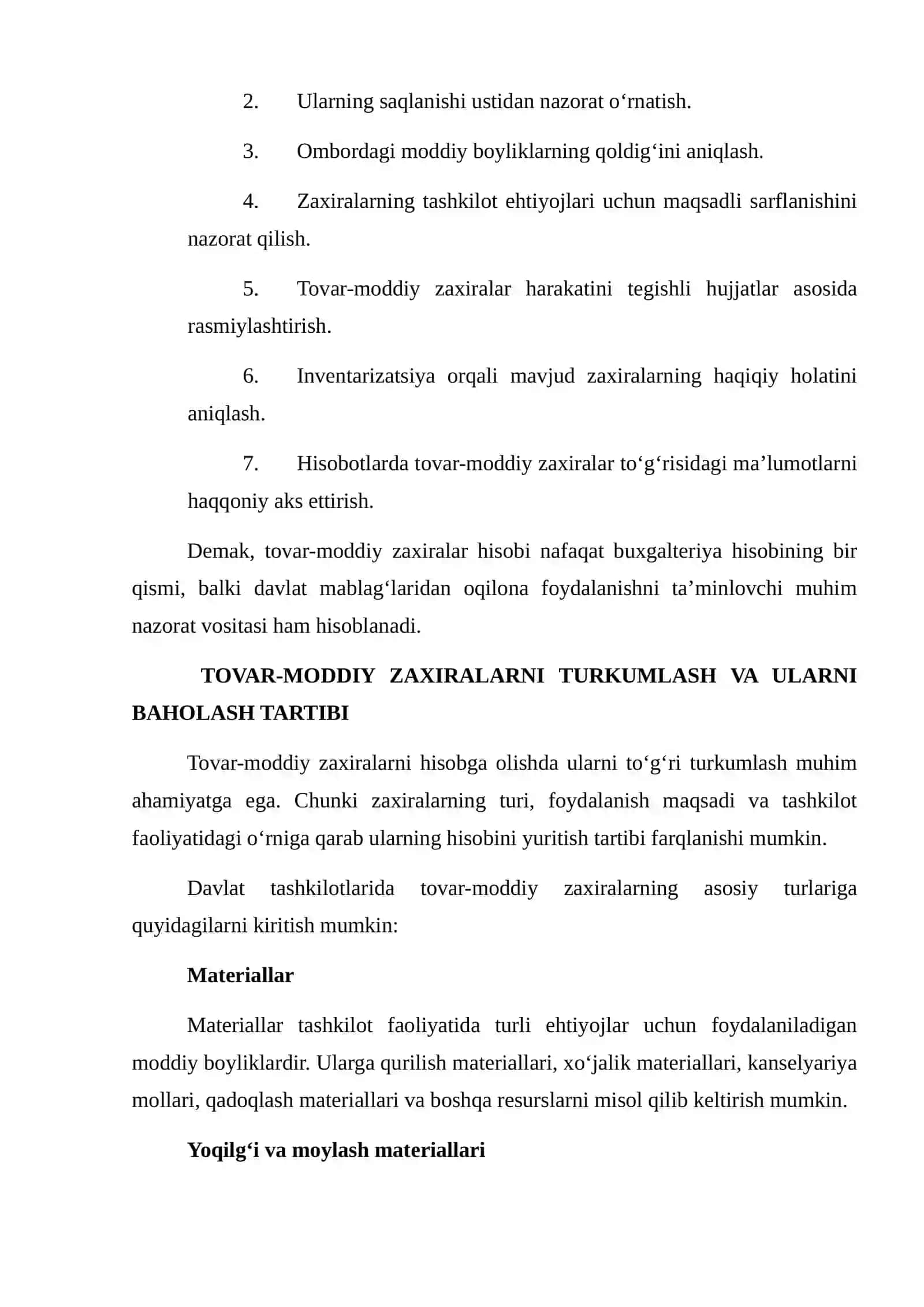 Tovar-moddiy zaxiralarning hisobi 4