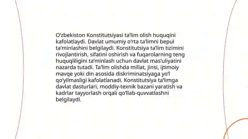 Ta’lim tizimining huquqiy-me’yoriy asoslari 4