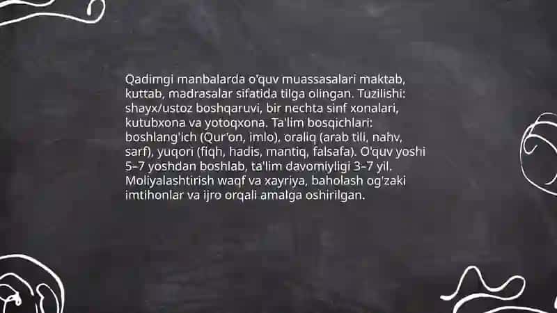Qadimgi yozma yodgorliklardan ta'lim masalalari ilmi va uning ahamiyati 4