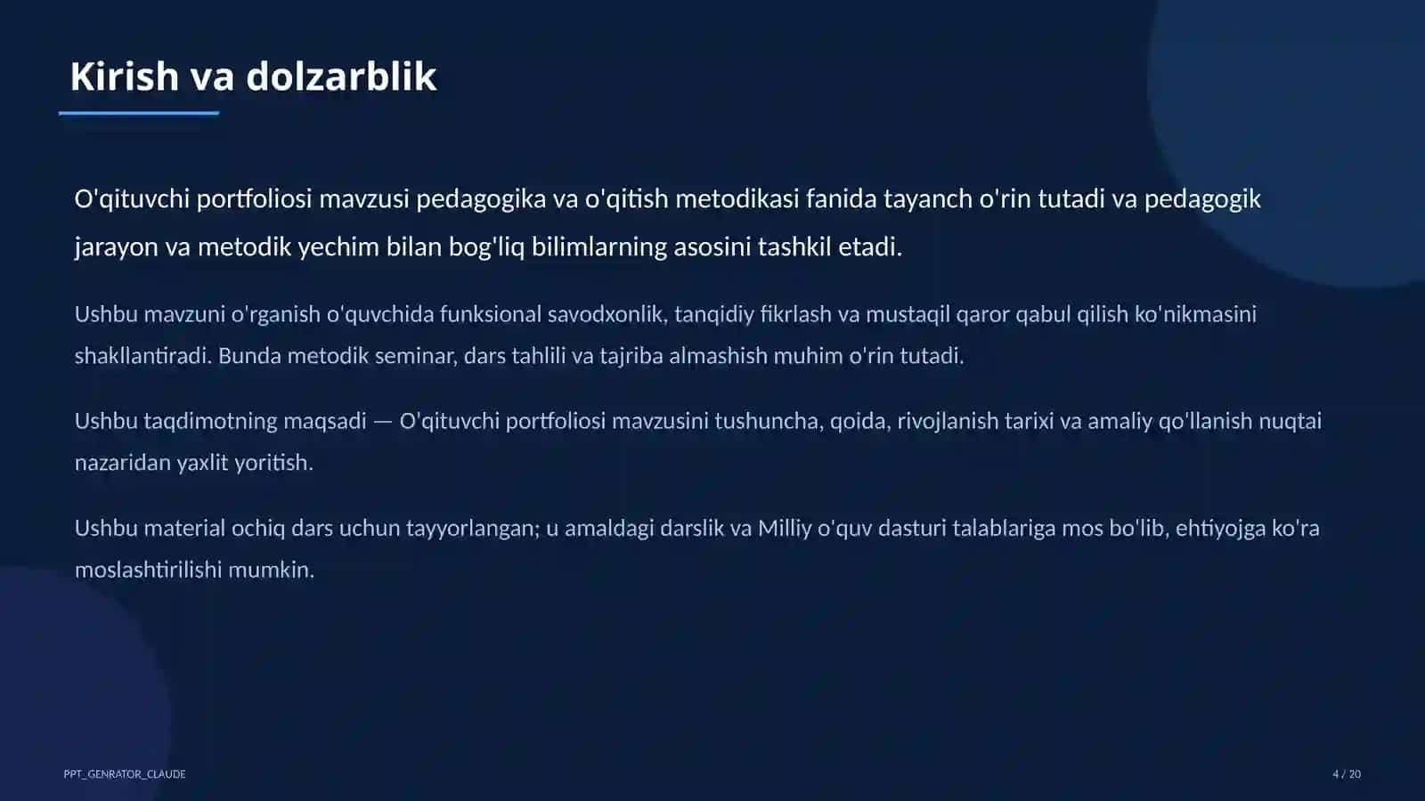 O'qituvchi portfoliosi 4