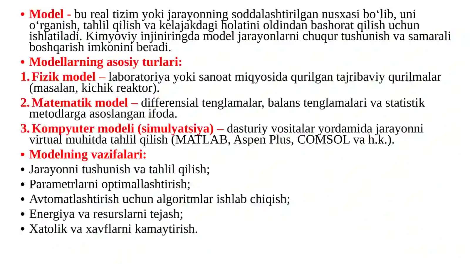 Kimyoviy injiniring fanining ahamiyati va dolzarbligi 4