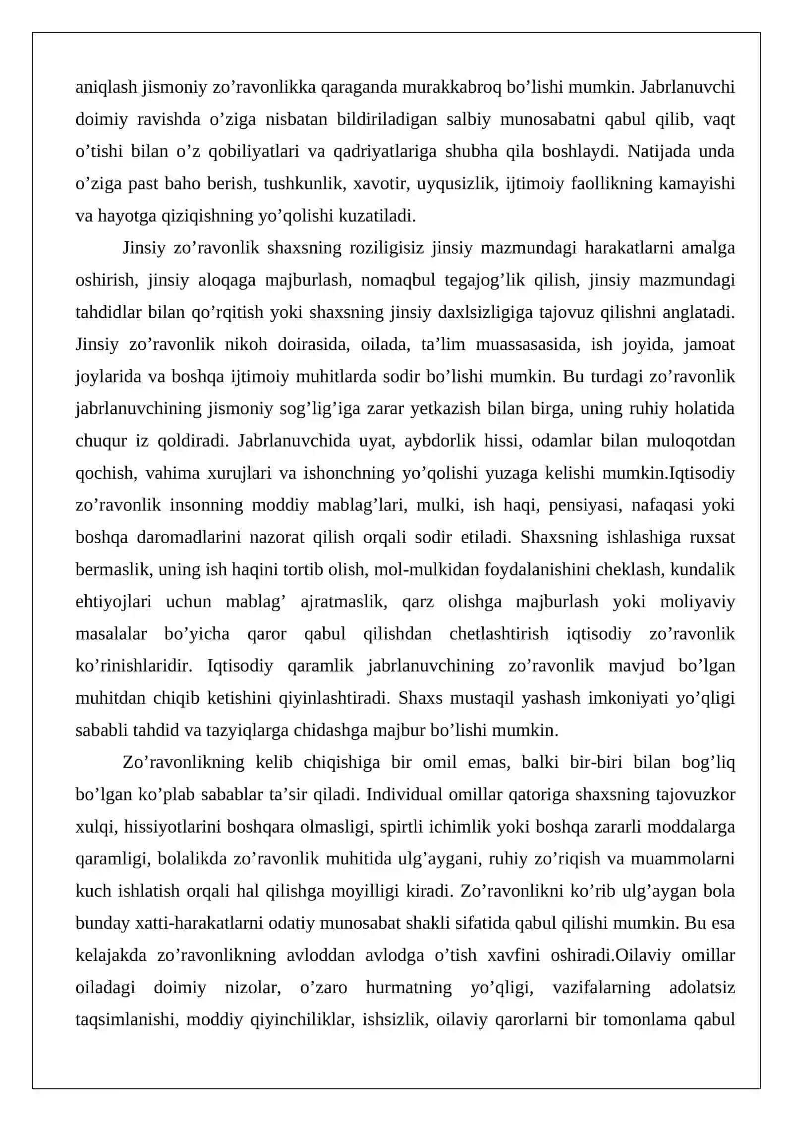 Zo’ravonlikdan Jabr Ko’rgan Shaxslar Bilan Ijtimoiy Ishning Nazariy Asoslari 4