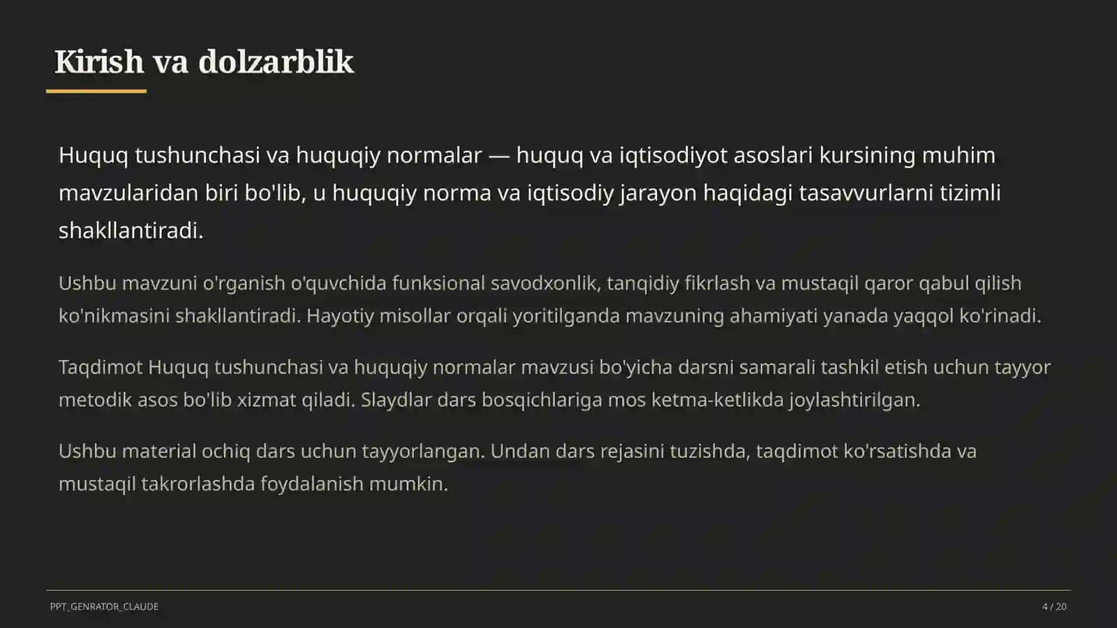 Huquq tushunchasi va huquqiy normalar (9-sinf) 4