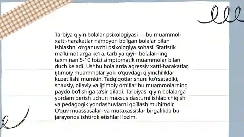 Tarbiyasi qiyin bolalar klassifikatsiyasi 4