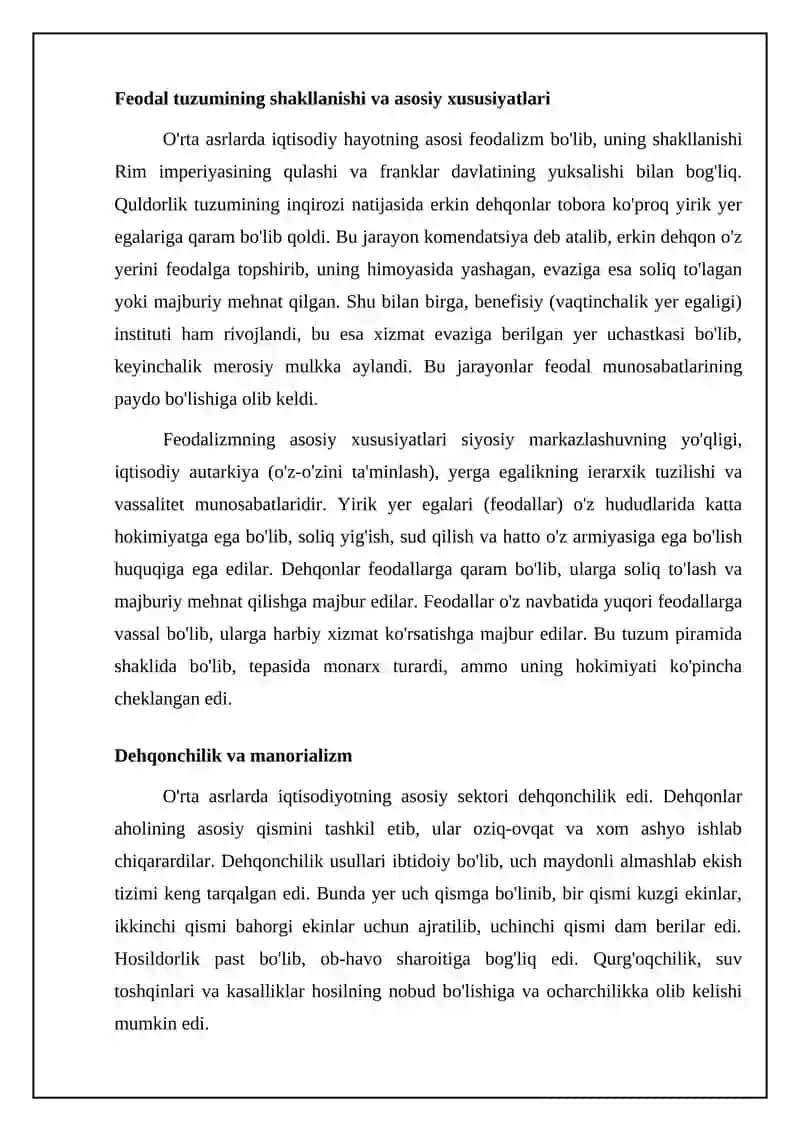 O'rta asr iqtisodiy qarashlari 4
