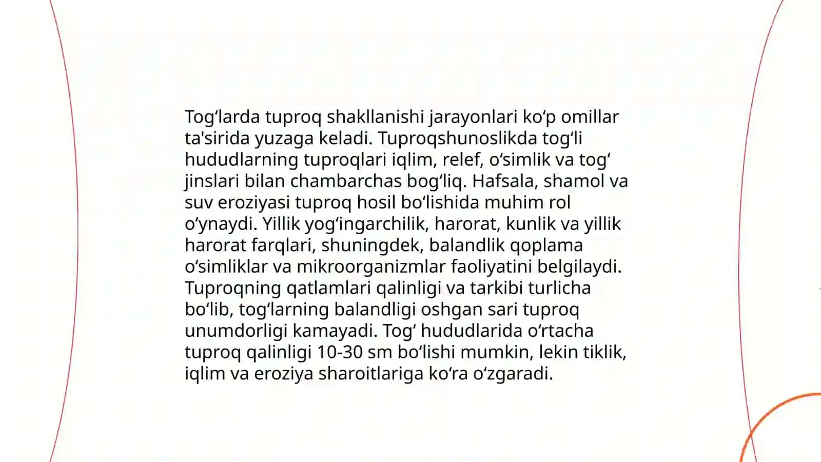 Tog‘li hududlar tuproqlar geografiyasi 4