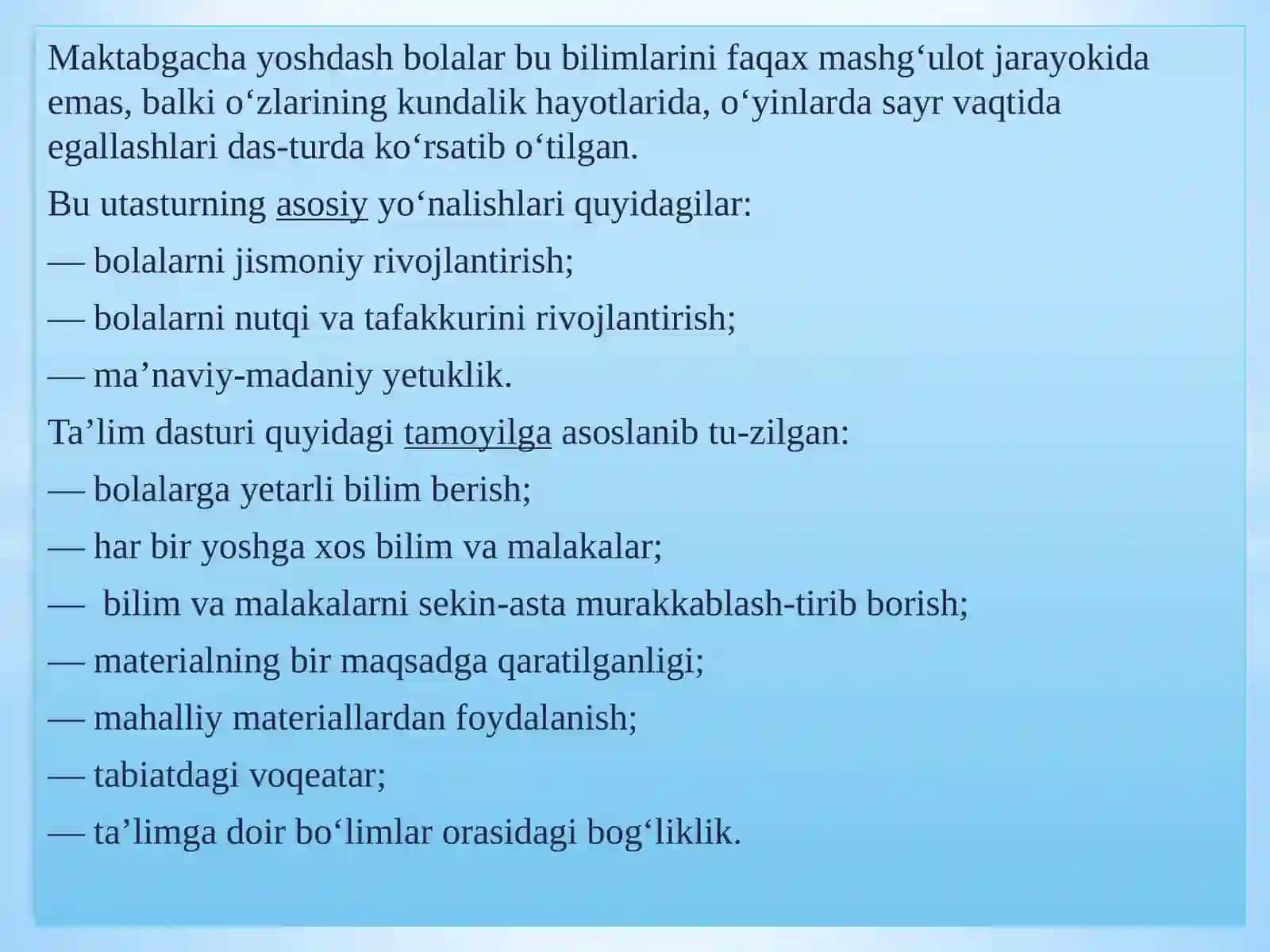 Tarbiyaturlari. Tarbiyaborasida sharq va g’arbi alomalarining fikrlari 4