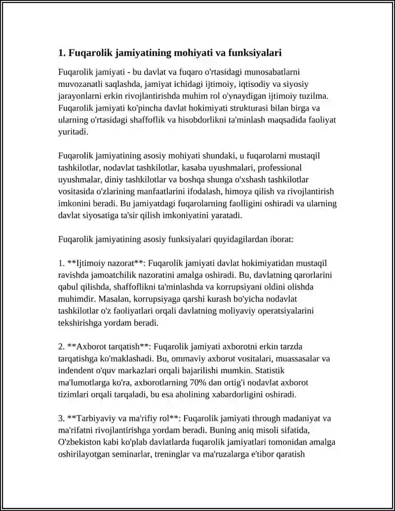 Fuqarolik jamiyatining mohiyati va funksiyalari 4