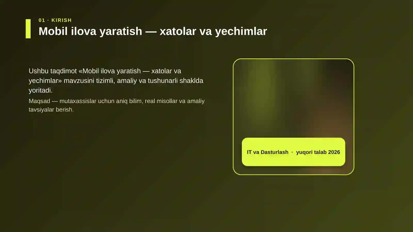 Mobil ilova yaratish — xatolar va yechimlar 4