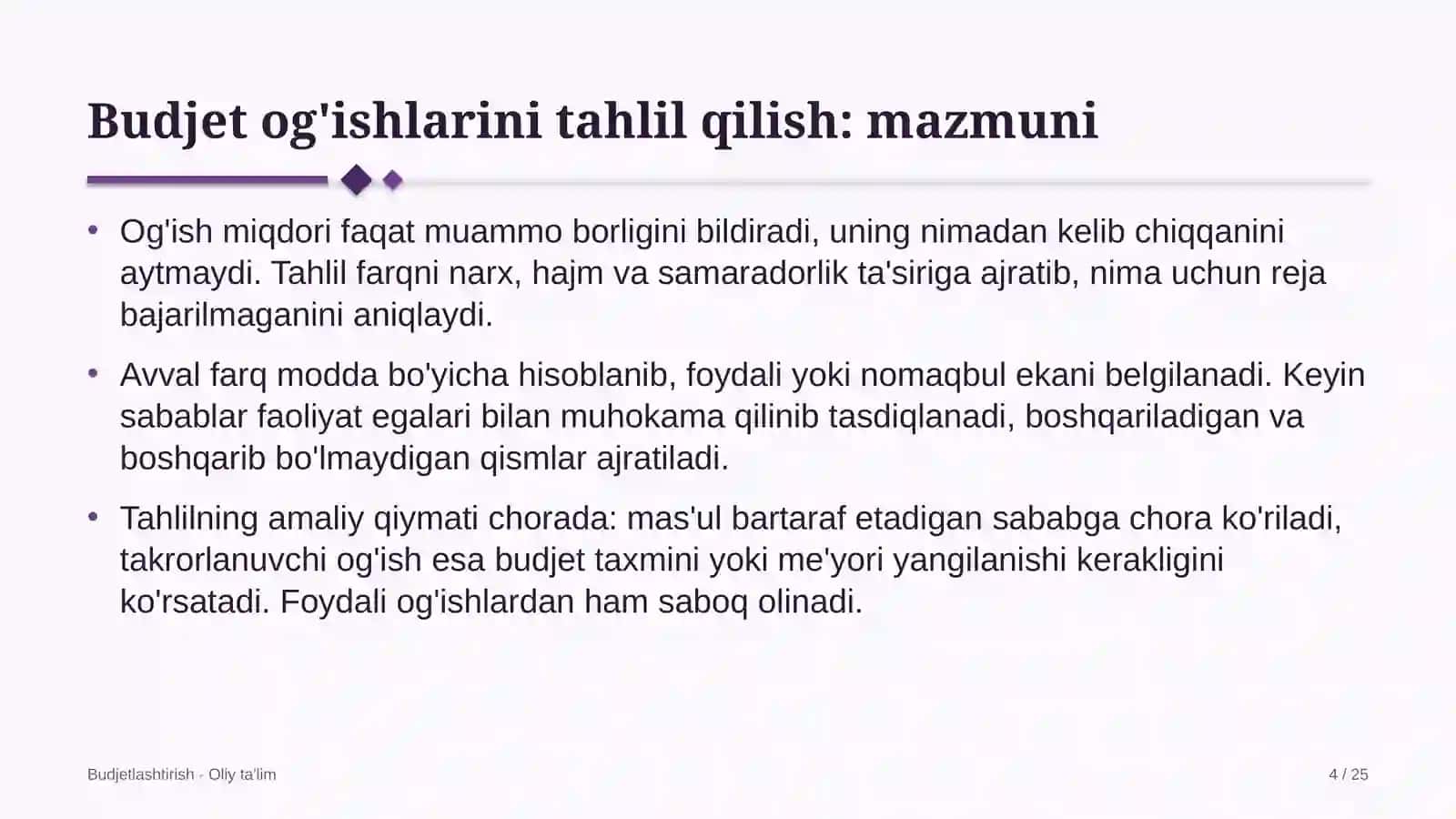 organik dehqonchilikda budjet og'ishlarini tahlil qilish 4698 4