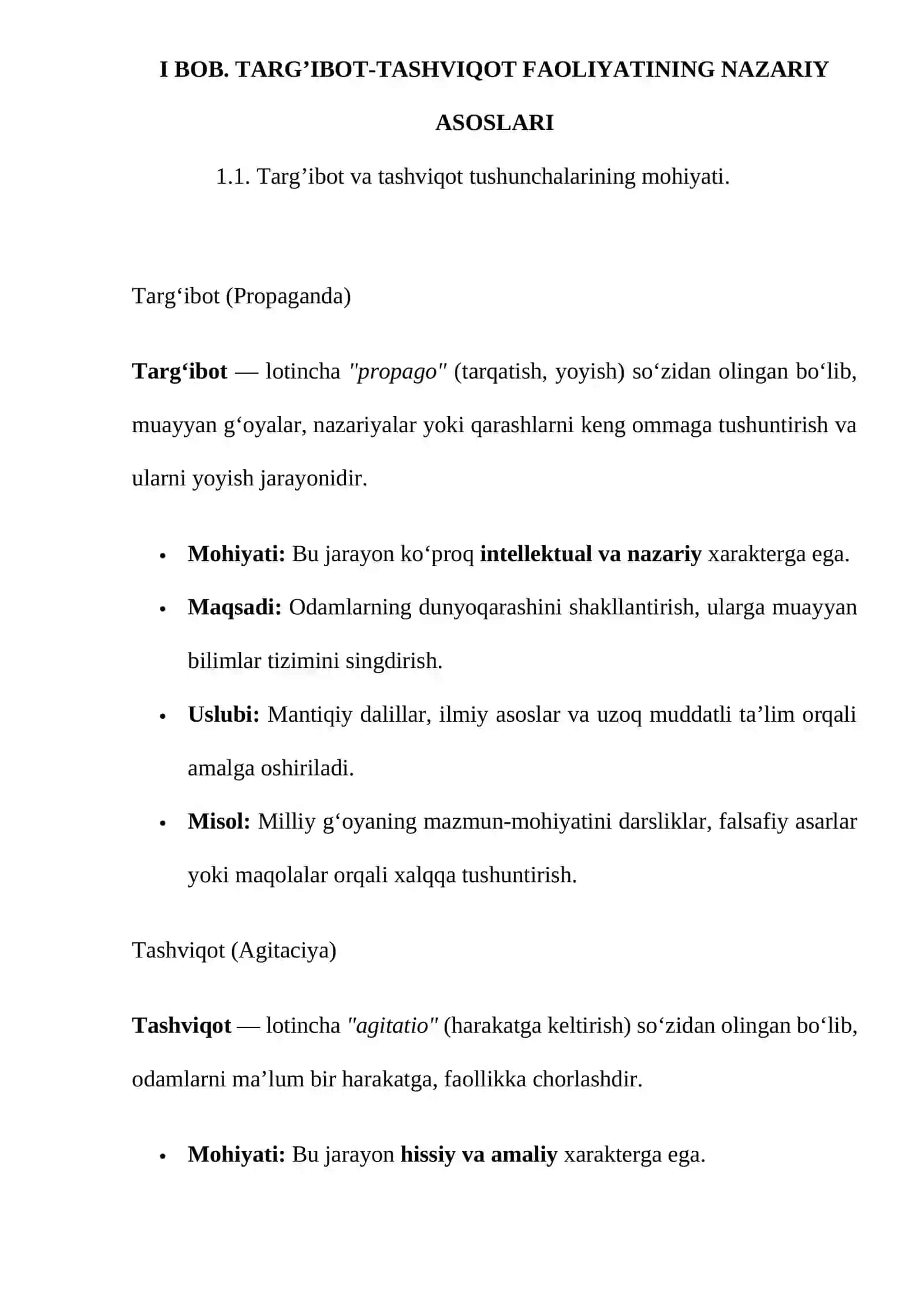 Targ’ibot-tashviqot faoliyatini talablari va vazifalari 4