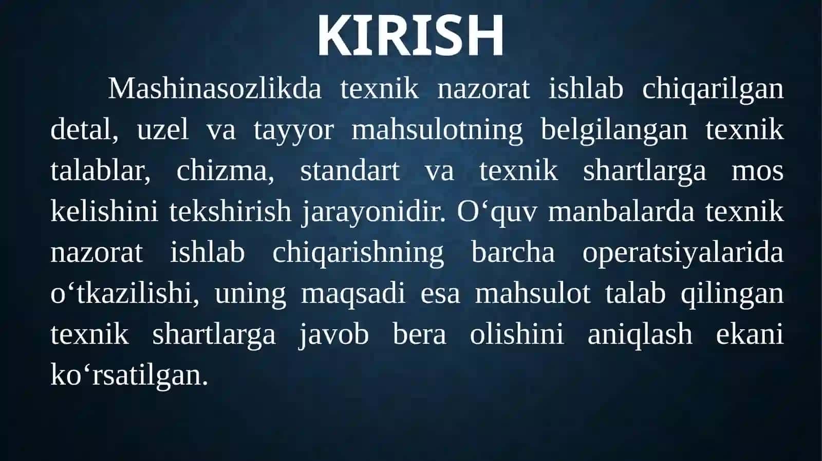 Mashinasozlikdagi texnik nazoratining asosiy masalalari 4