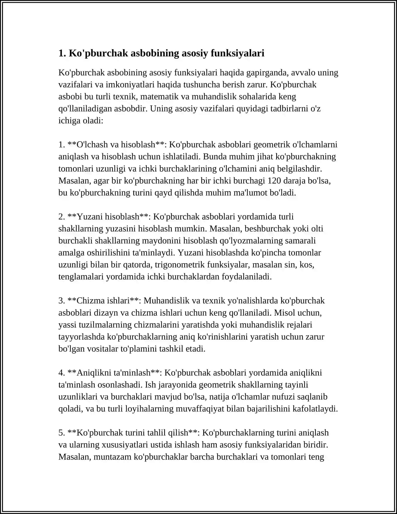 CORELDRAW DASTURIDA POLYGON USKUNASI BILAN ISHLASH 4