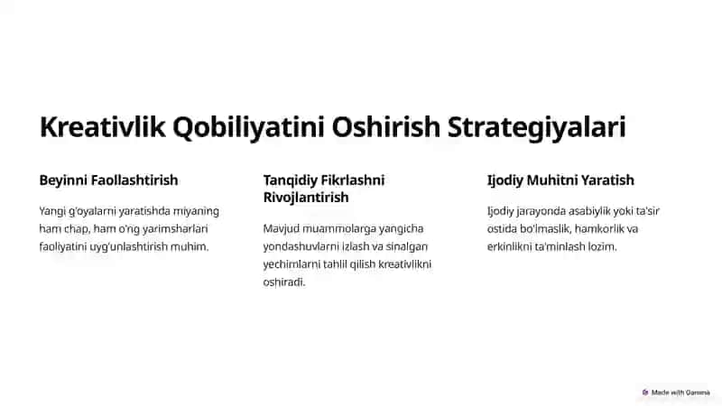 Intellekt va kreativlik haqida tushuncha 4