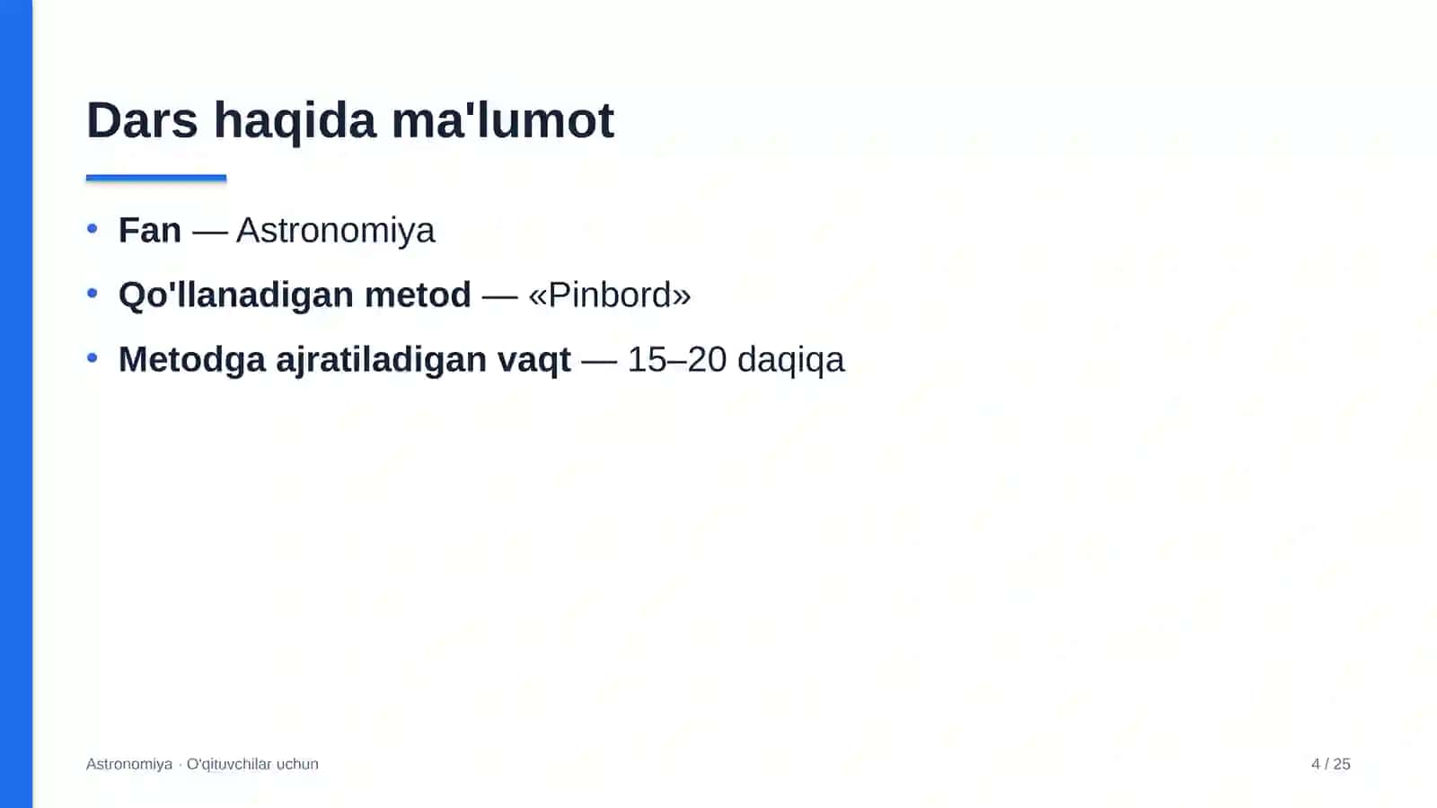astronomiya darslarida pinbord metodidan foydalanish 1037 4