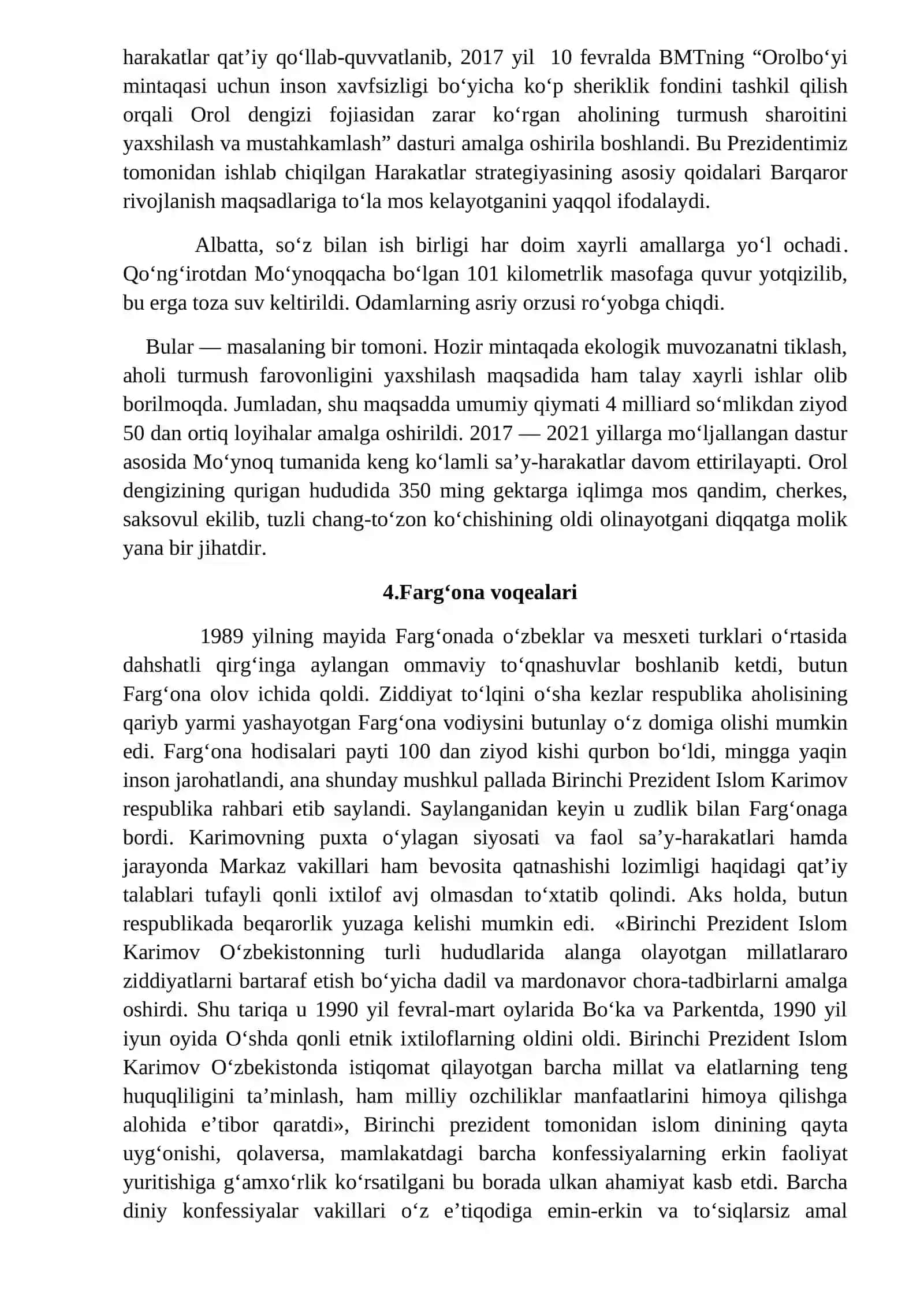 O‘zbekistonning mustaqillikka erishishi arafasidagi ijtimoiy-siyosiy, iqtisodiy ahvoli 4