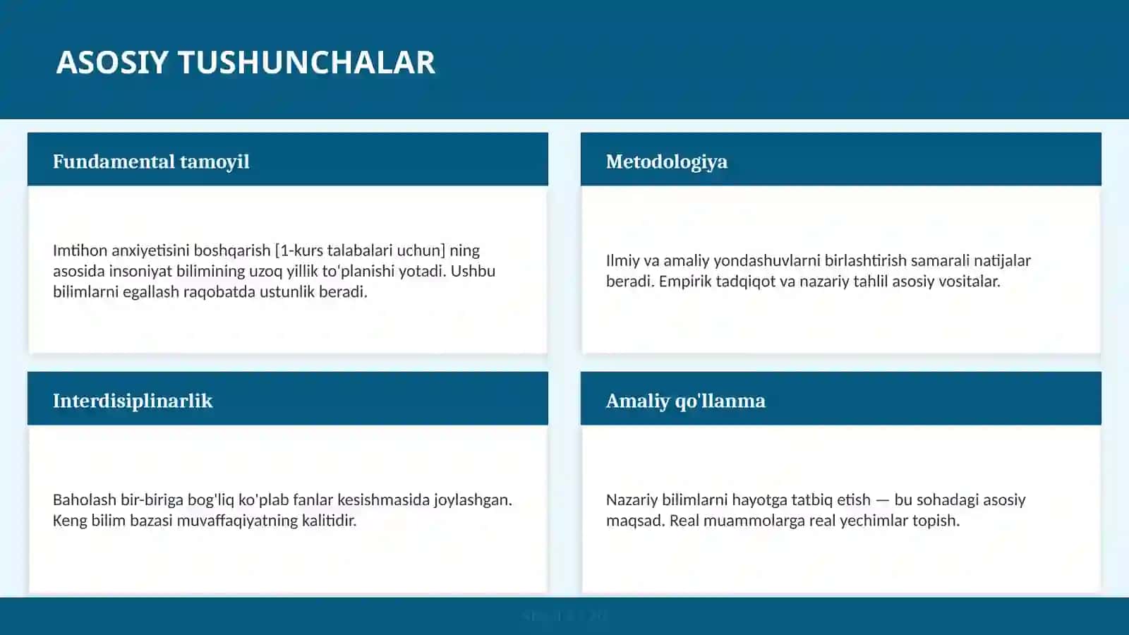 Imtihon anxiyetisini boshqarish [1-kurs talabalari uchun] 4