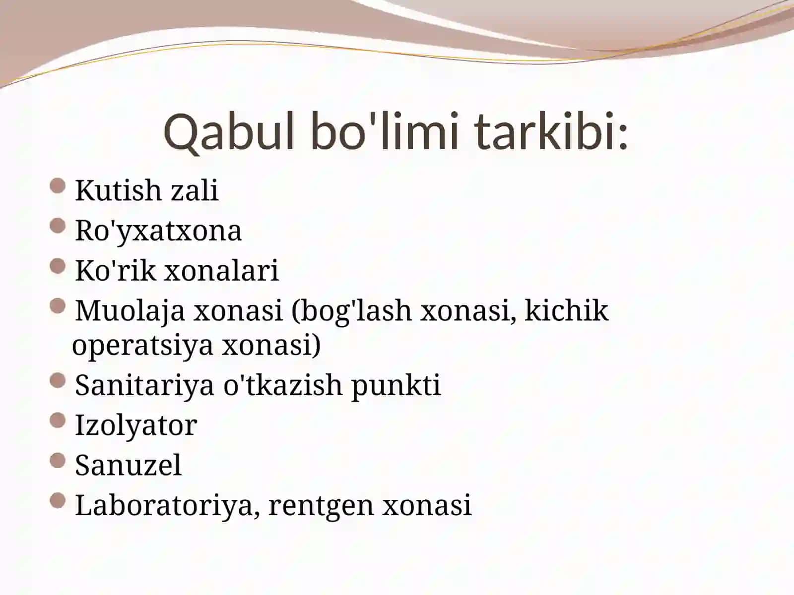 Bemorni statsionarga qabul qilish va hujjatlarni yuritish (1-variant) 4