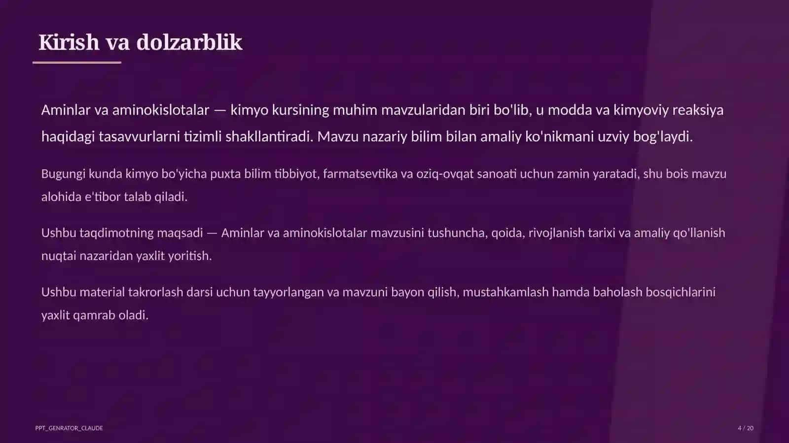 Aminlar va aminokislotalar (11-sinf) 4