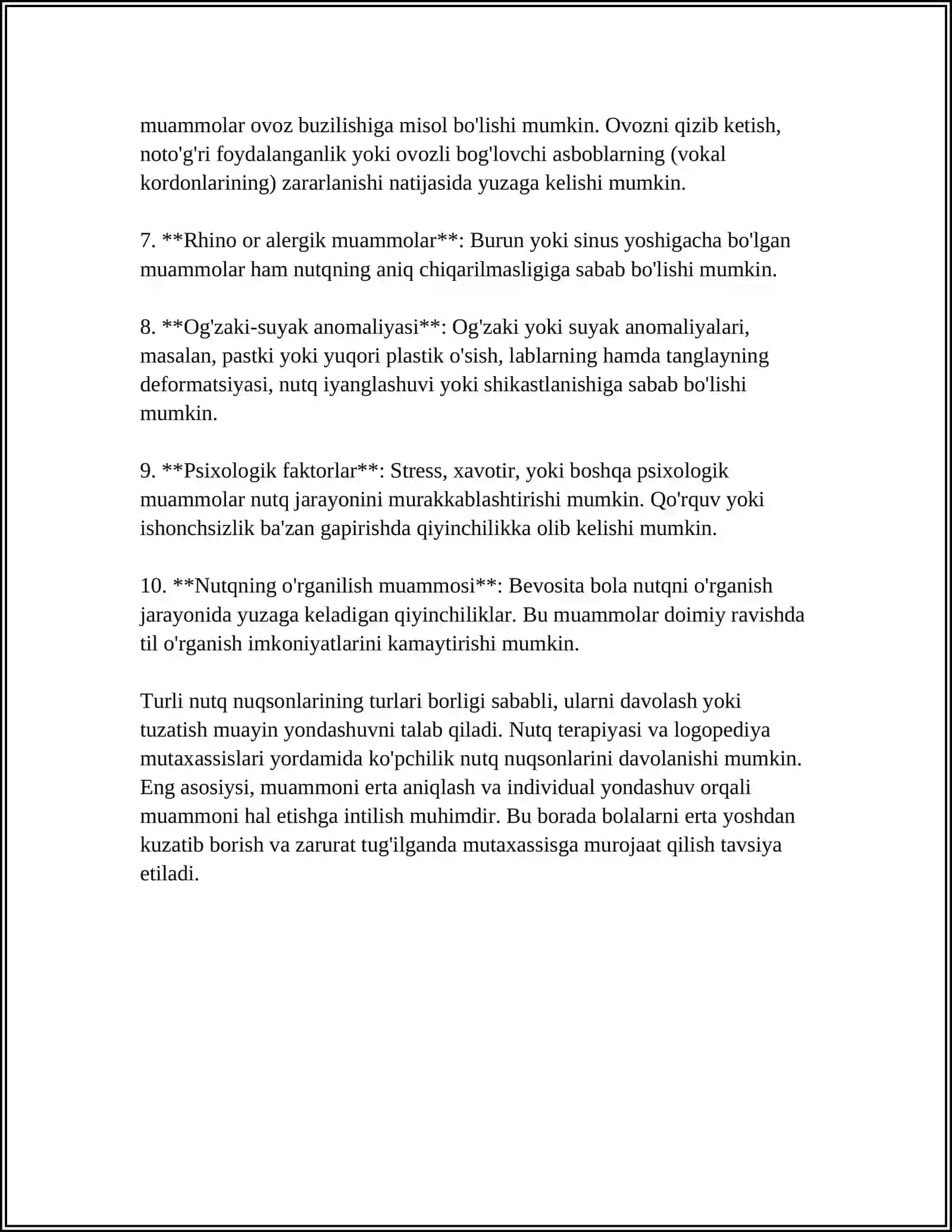 XISSIY BUZILISHLARDAGI NUTQ NUQSONLARINI OʻXSHASH HOLATLARDAN FARQLASH 4