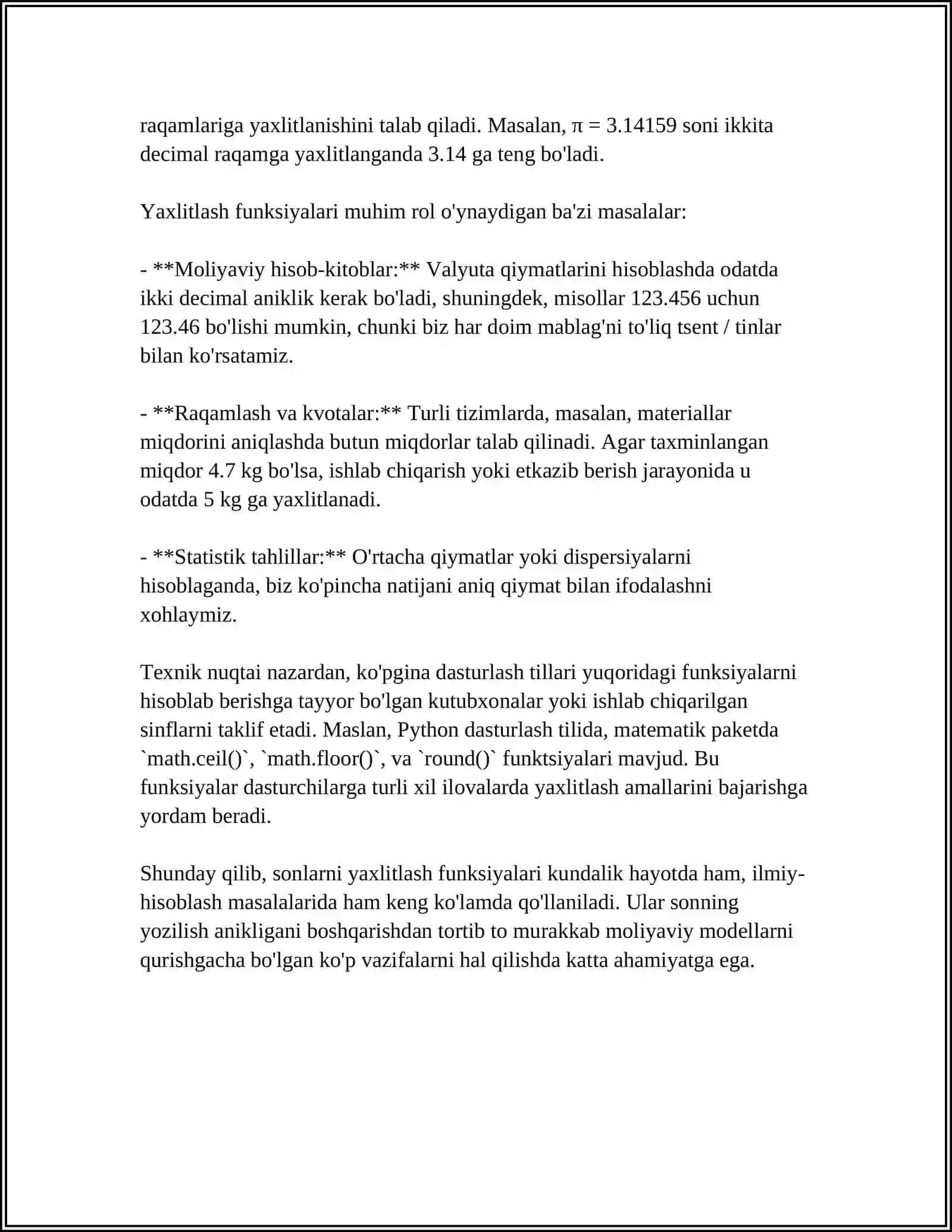 PYTHON DASTURLASH TILIDA FUNKSIYALAR 4
