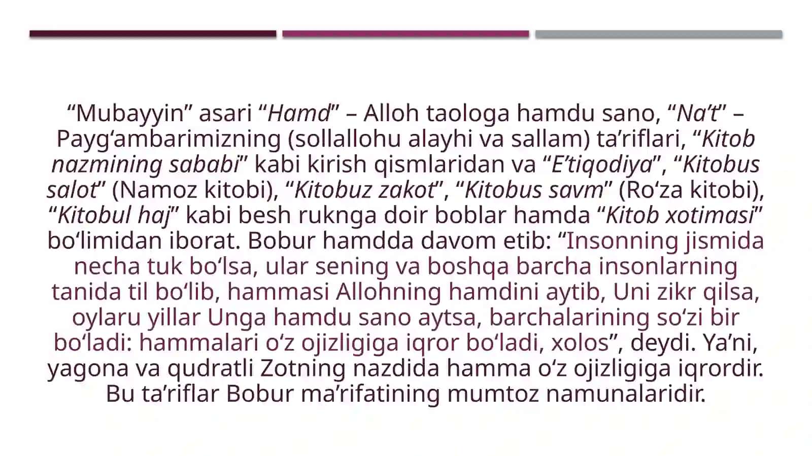 O’zbek adabiyoti tarixi va yangi o’zbek adabiyoti 4