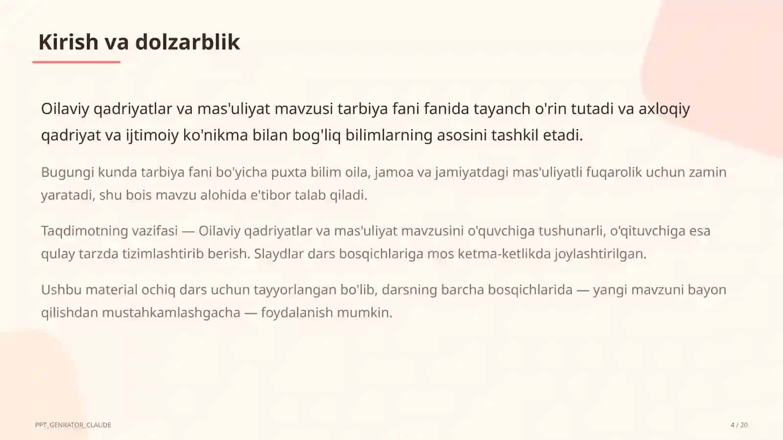 Oilaviy qadriyatlar va mas'uliyat (10-sinf) 4