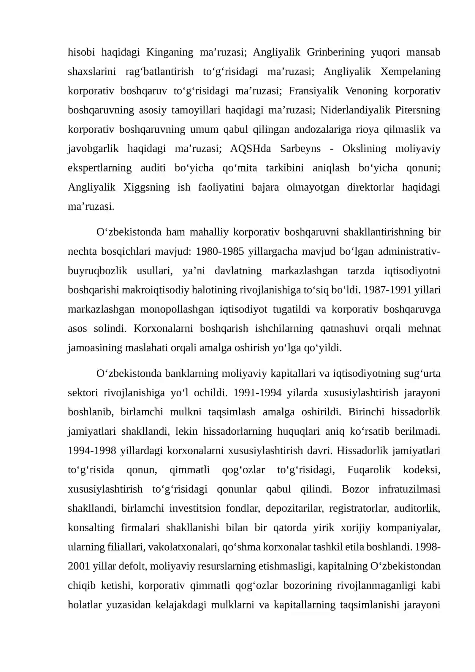 Ichki korporativ bishqaruv jarayonlarida PR 4