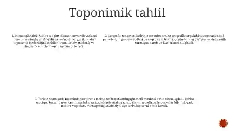 Surxandaryo Toponimimlarining Ilmiy Òrganilishi 4