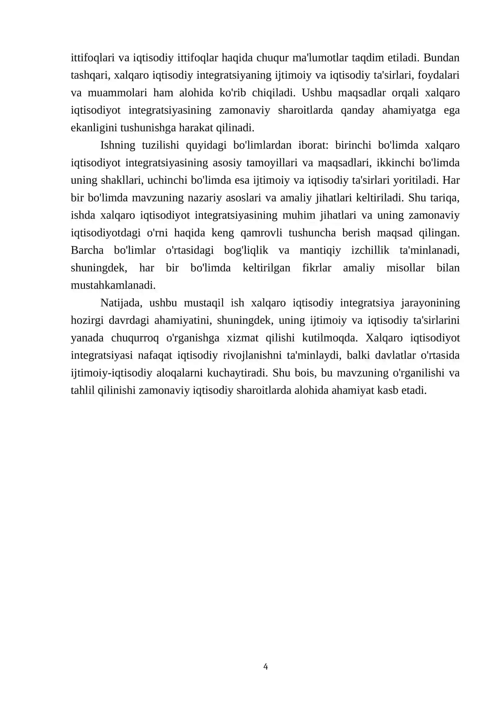 Xalqaro iqtisodiyot integratsiya, uning mazmuni va shakllari 4