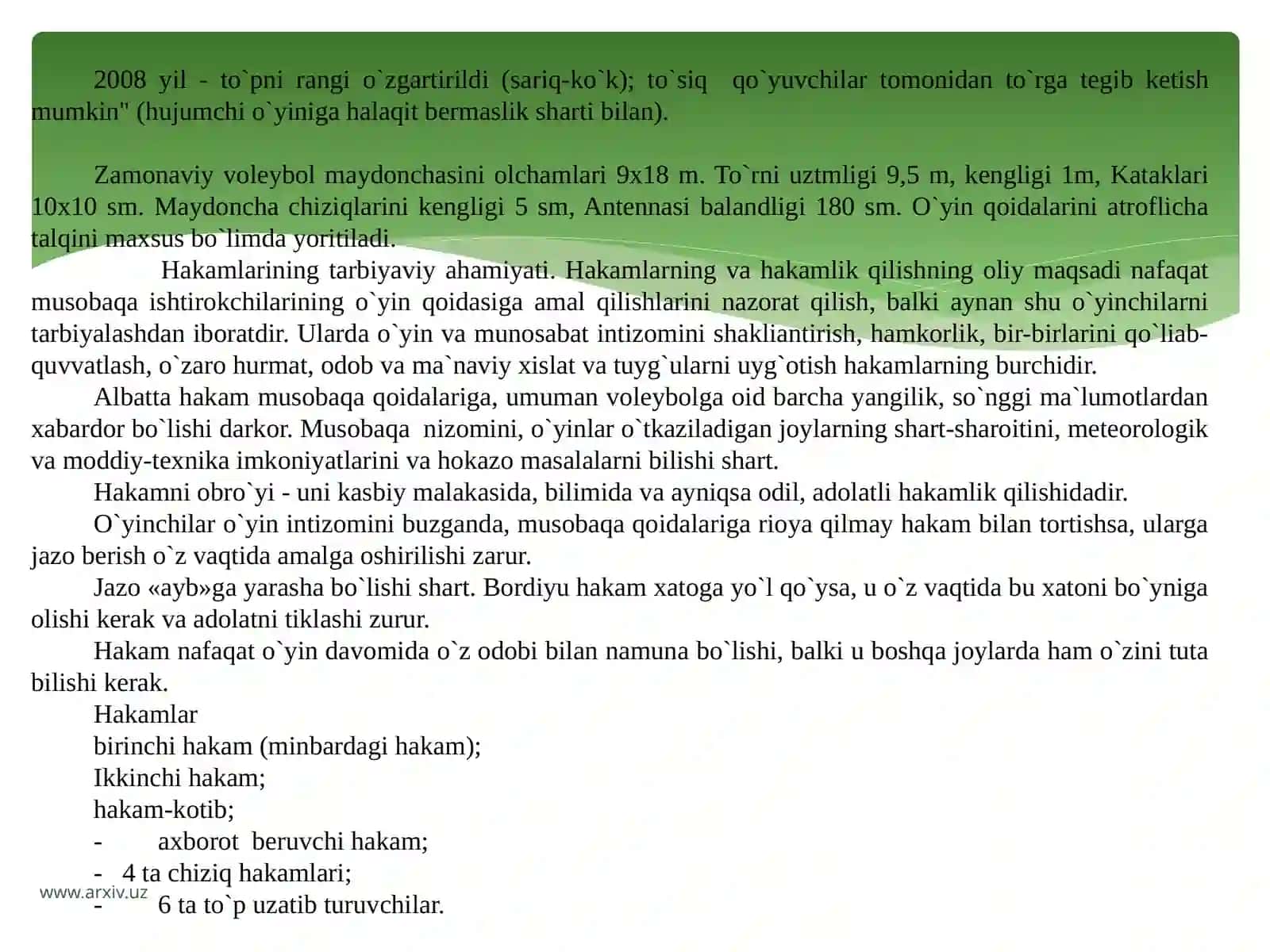 Voleybolo’yini qoidalari 4