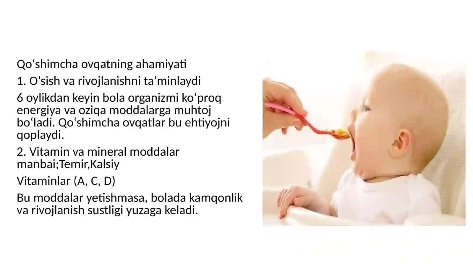 Qo‘shimcha ovqatlarni tayyorlashda ishlatiladigan oziq-ovqat guruhlari 4