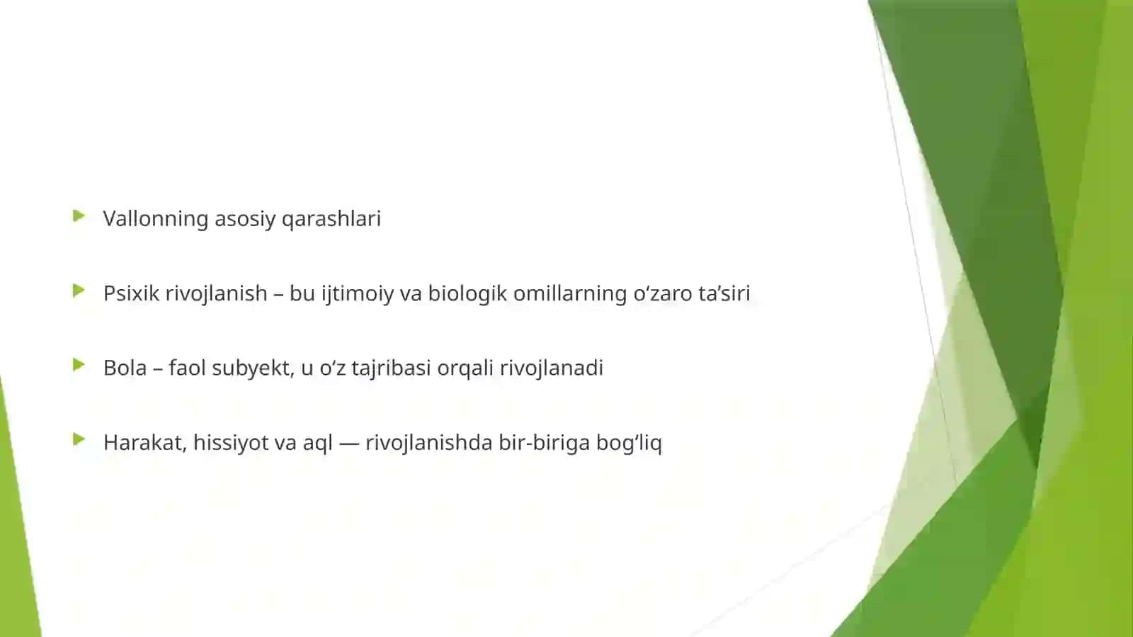 A.VALLON TADQIQOTLARIDA BOLA RIVOJLANISHINING O’ZIGA XOS XUSUSIYATLARI 4