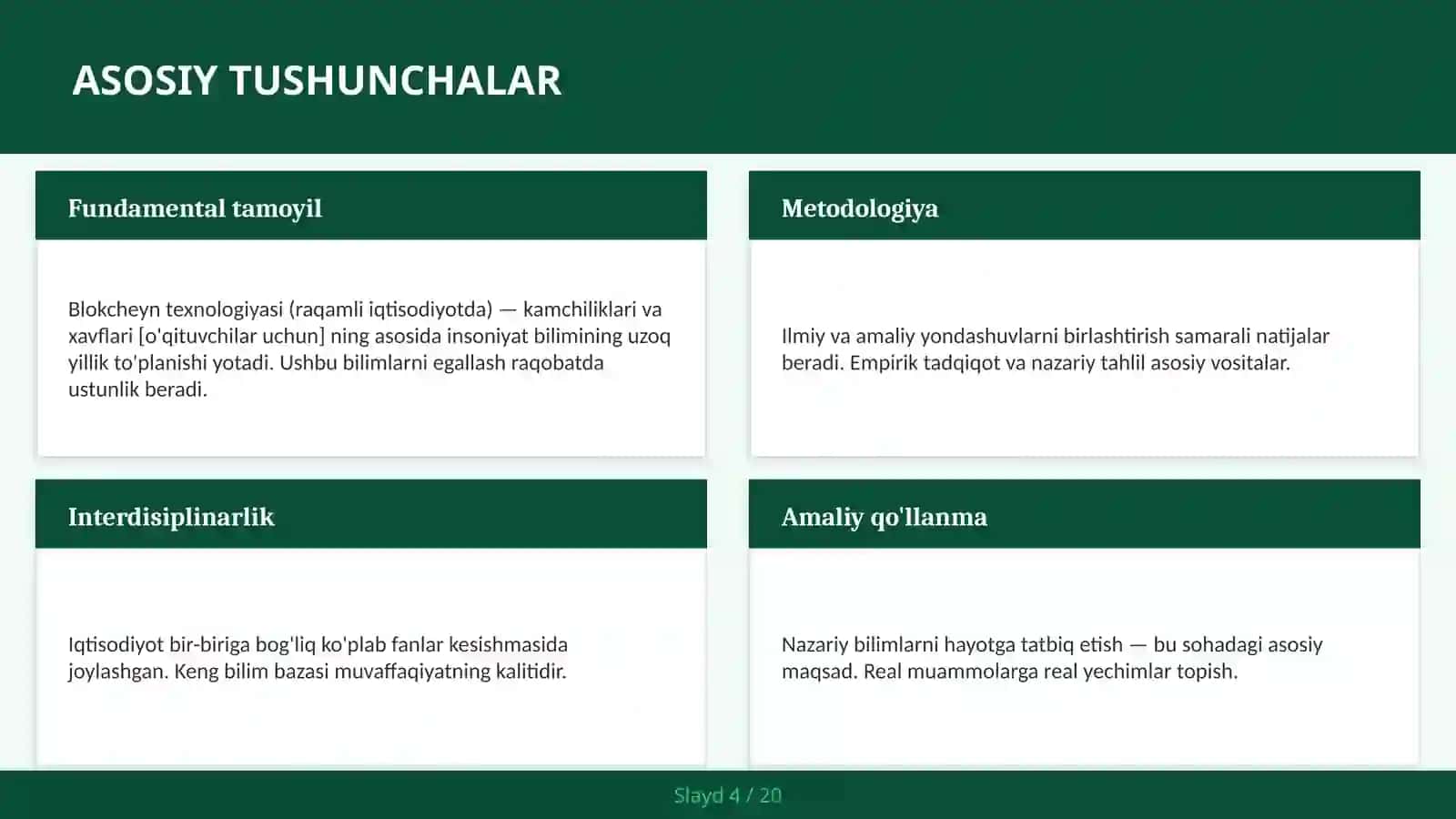 Blokcheyn texnologiyasi (raqamli iqtisodiyotda) — kamchiliklari va xavflari [o'qituvchilar uchun] 4