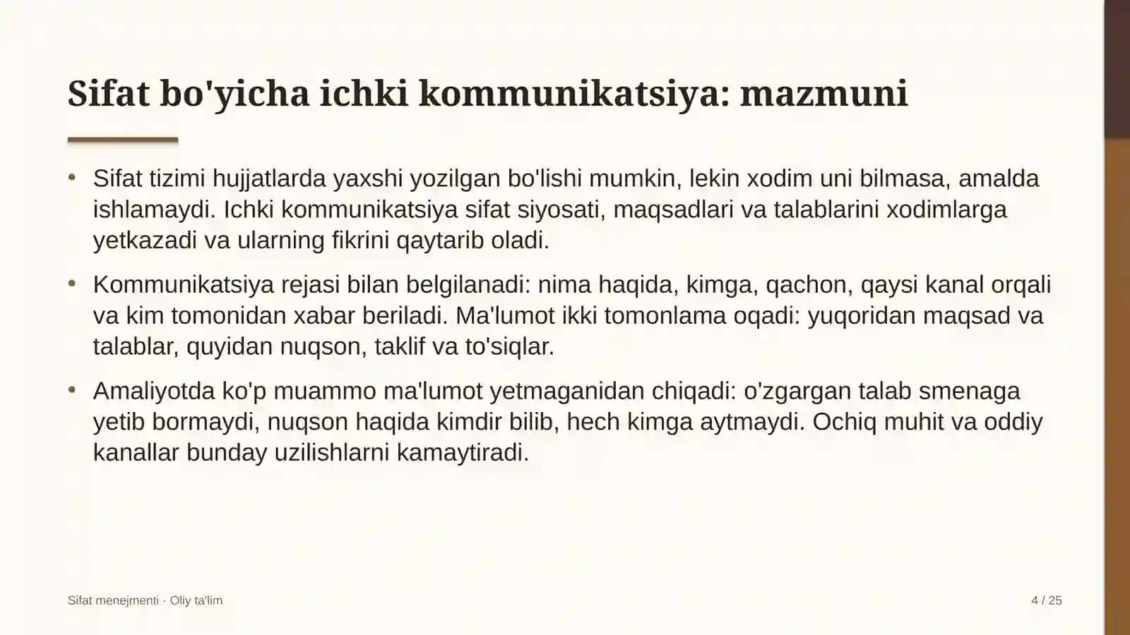 advokatlik tuzilmalarida sifat bo'yicha ichki kommunikatsiyalarni yo'lga qo'yish 4678 4