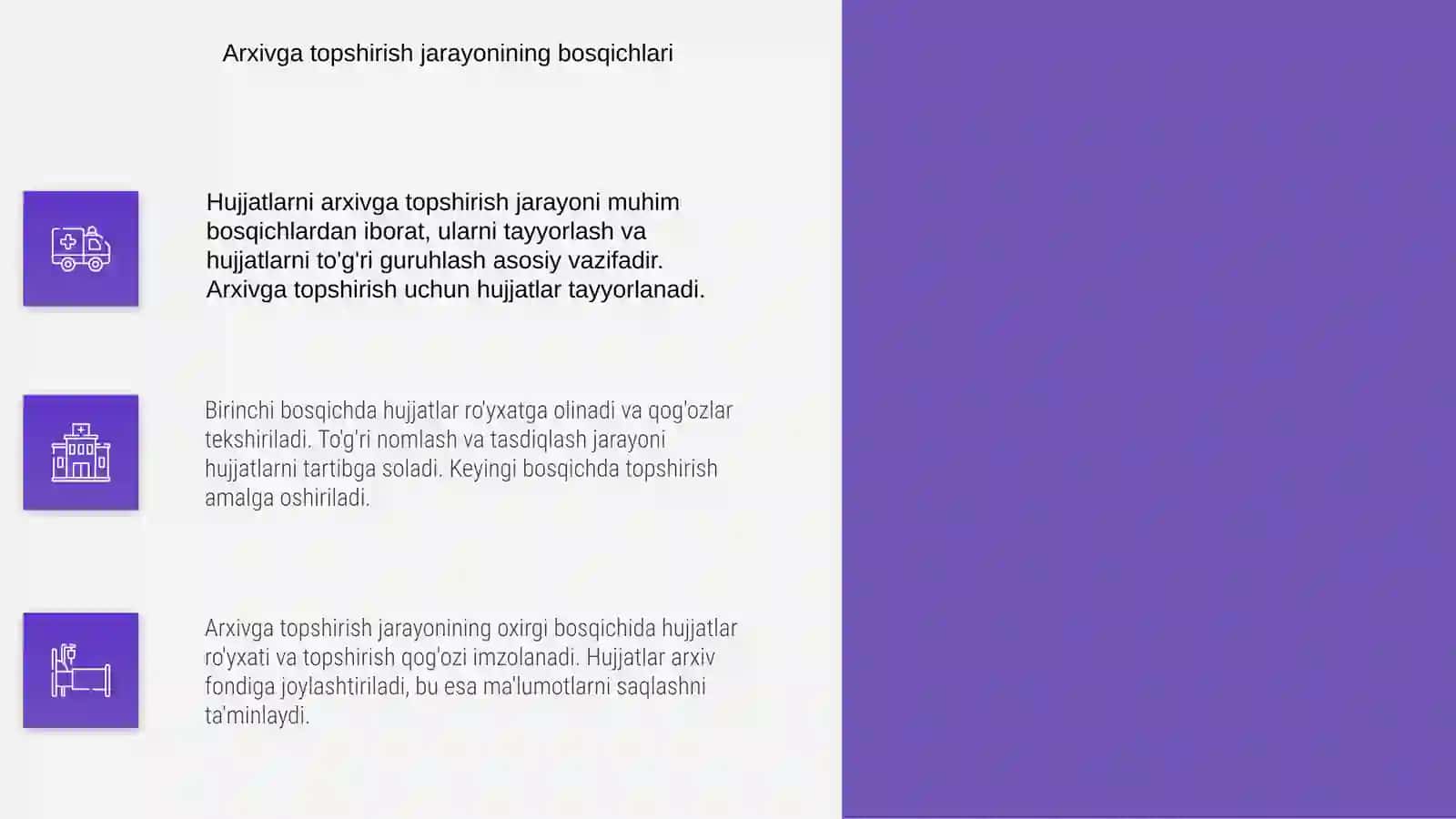 Hujjatlarni arxivga topshirish masalalari 4
