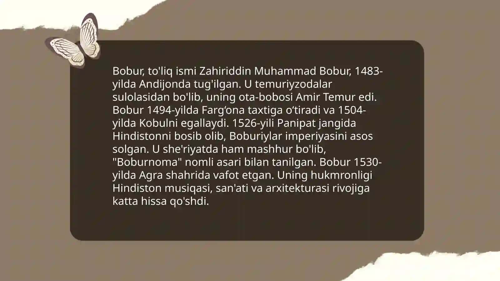 Boburnoma asari haqida 4