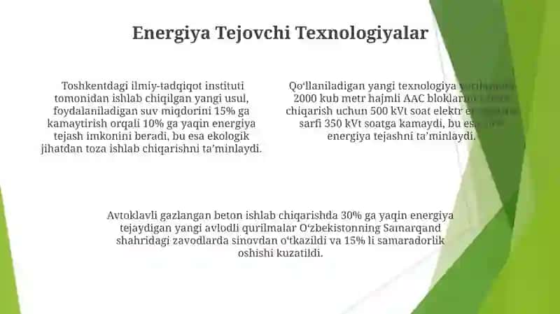 Yacheykali-gazbeton va ko'pikbeton tayyorlashning innovatsion texnologiyalari 4