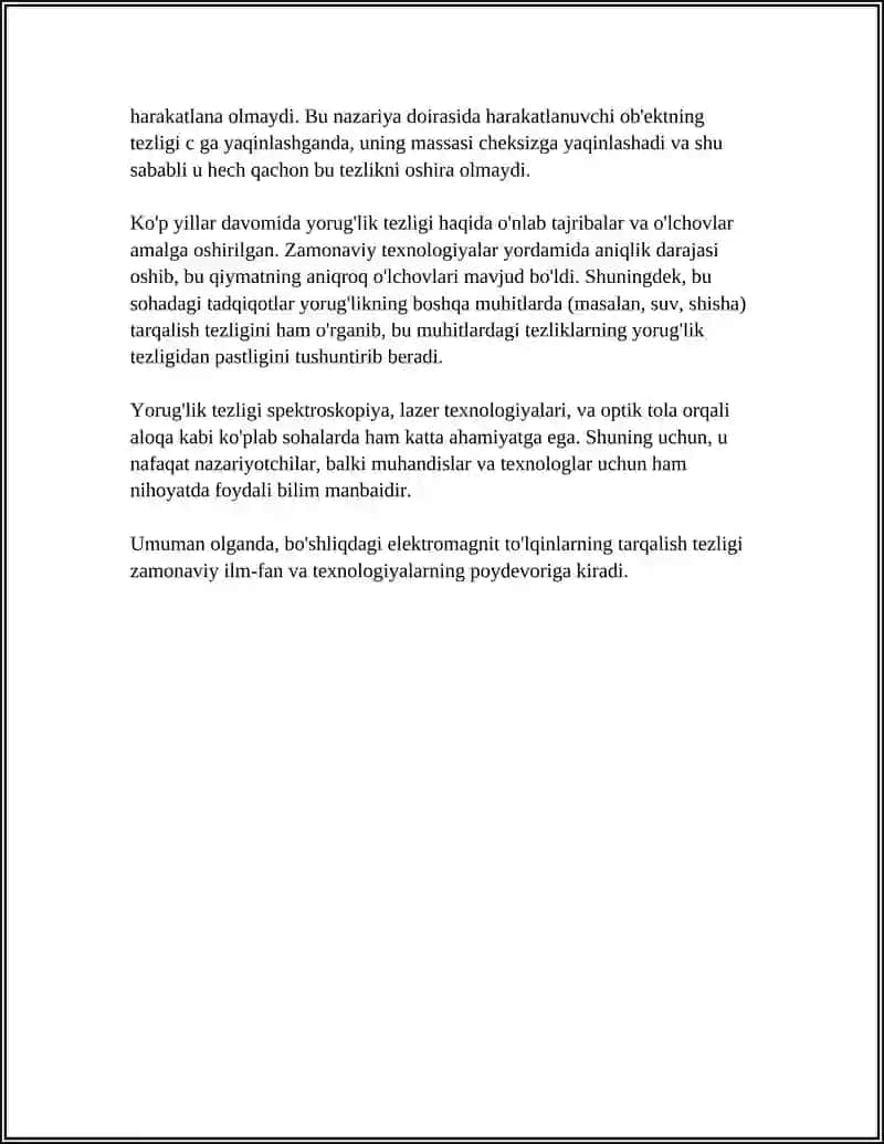 ELEKTROMAGNIT TO’LQINLARNING TARQALISH TEZLIGI 4