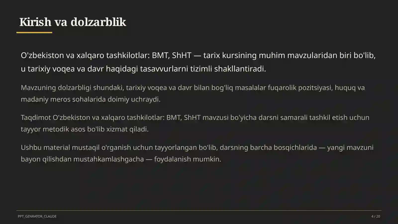 Tarix: O'zbekiston va jahon tarixi (5–11) 4