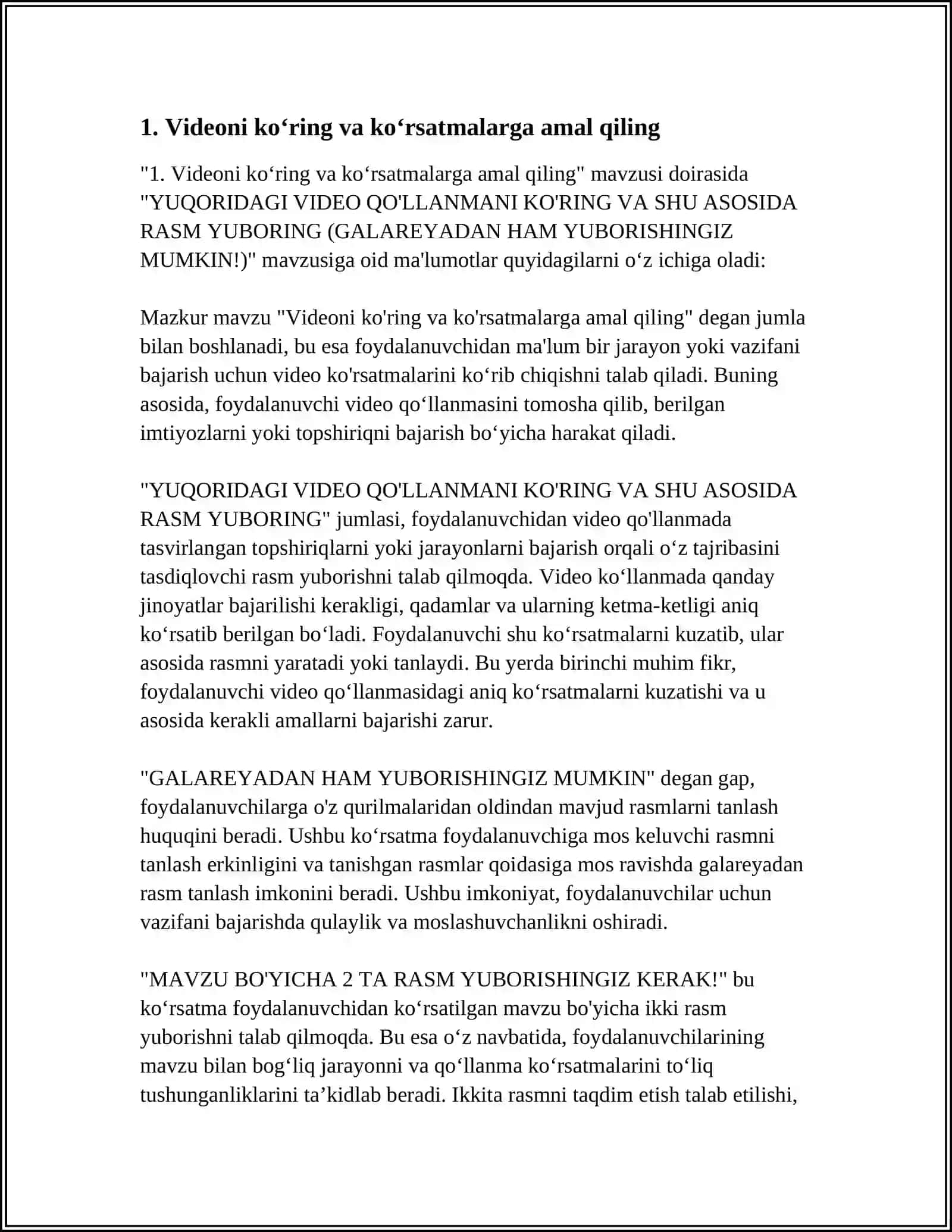 YUQORIDAGI VIDEO QO'LLANMANI KO'RING VA SHU ASOSIDA RASM YUBORING(GALAREYADAN HAM YUBORISHINGIZ MUMKIN!) 4
