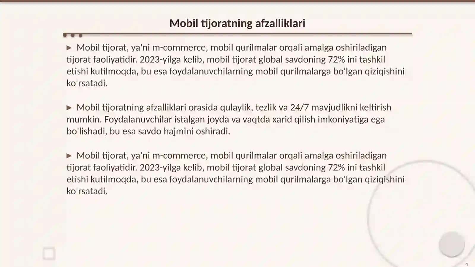 Elektron biznes va mobil tijorat 4