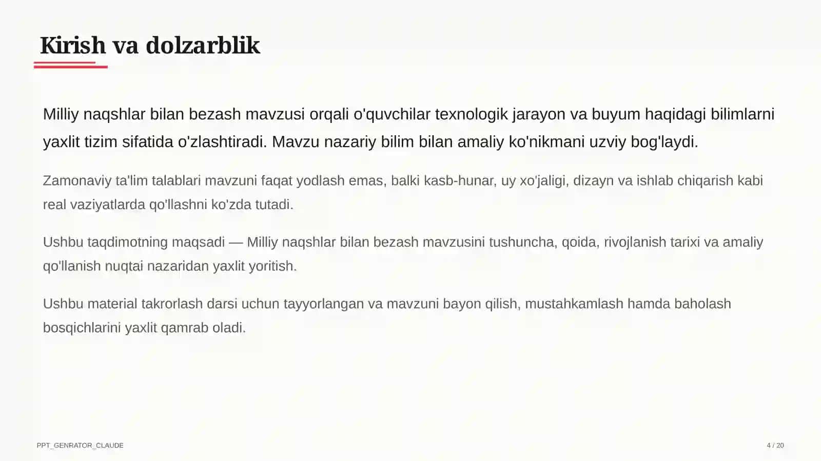 Milliy naqshlar bilan bezash (3-sinf) 4