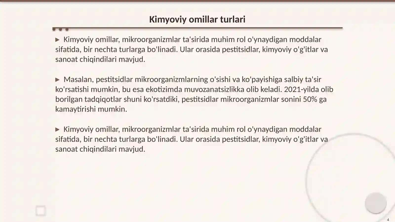 Mikroorganizmlarga kimyoviy omillarning ta’siri 4