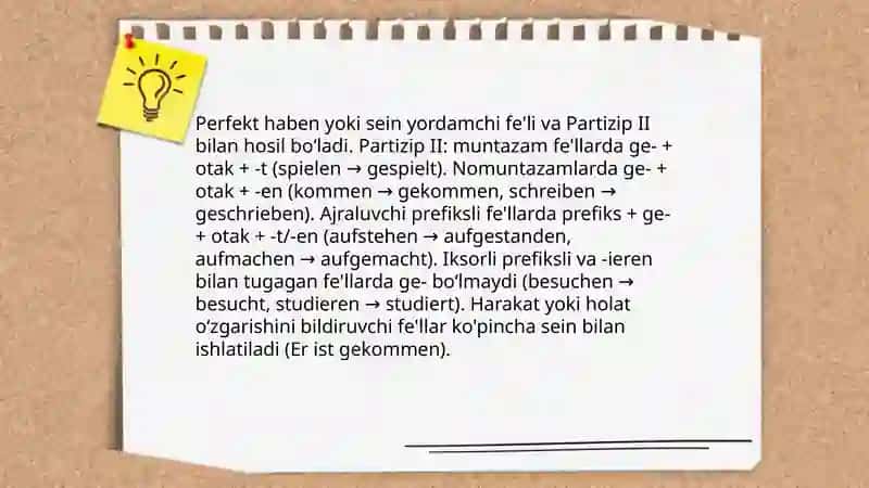 Perfekt mavzusi 4
