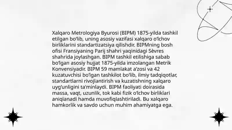 Xаqаro birliklаr tizimi. Metrologiya bо‘yichа xаlqаro tаshkilotlаr 4
