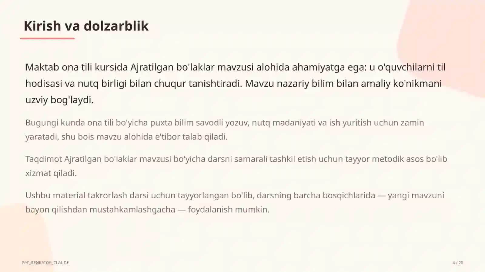 Ajratilgan bo'laklar (8-sinf) 4