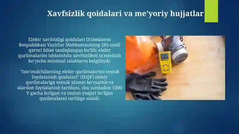 Elektron asbob uskunalari va texnika xavfsizligi 4