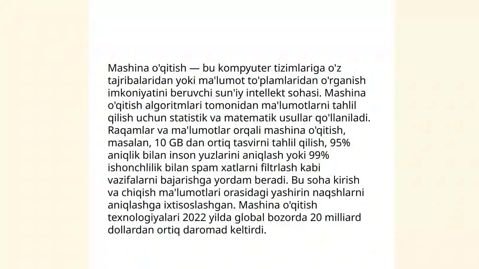 Sun'iy intellekt. Til 4